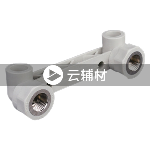 金牛PPR 灰色连体双内螺弯头25*1/2