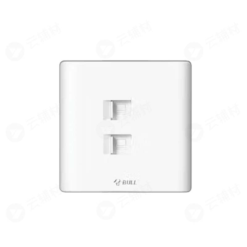 公牛 G25白 二位电脑插座(六类)T222B