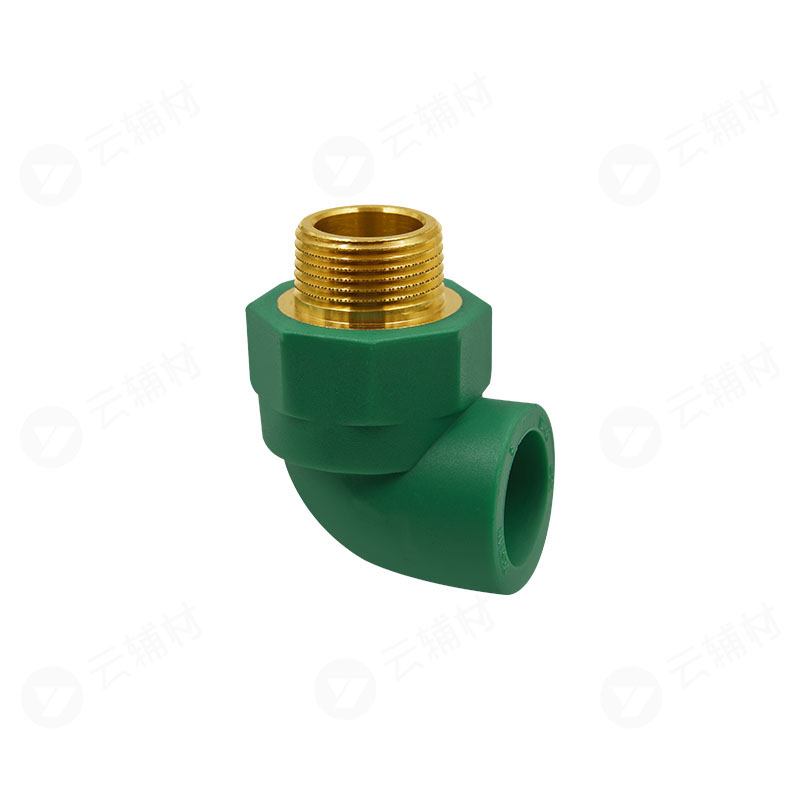 微朗绿色PPR 外螺弯头25*1/2