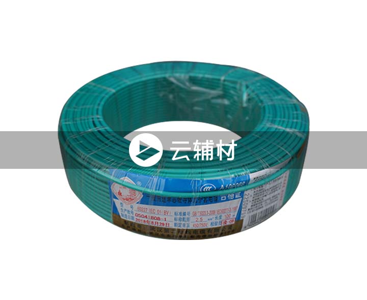 武汉二厂ZCBVR1.5^阻燃电线 绿 100米