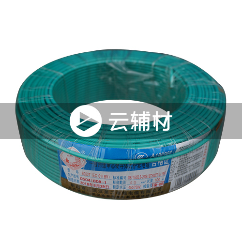 武汉二厂ZCBV6.0^阻燃电线 绿色 100米（整卷出不剪）