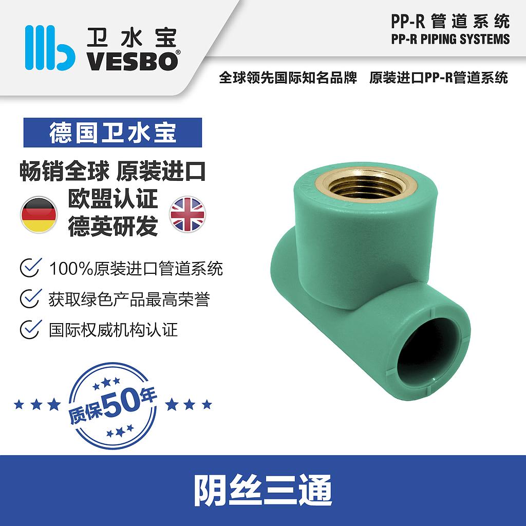 卫水宝 内丝三通20*1/2